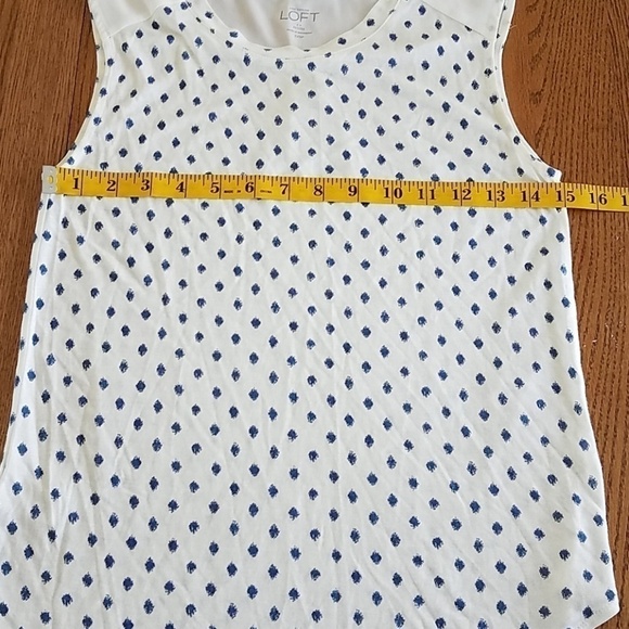 𝅺ann Taylor LOFT XXSP sleeveless blouse rayon - Picture 7 of 7